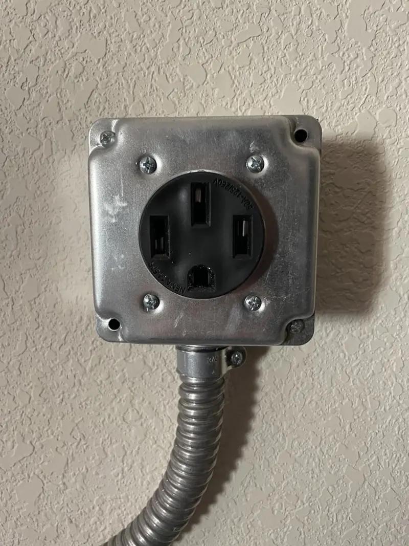 NEMA 14-50 outlet installed for Electrical Panel Upgrade in Columbus